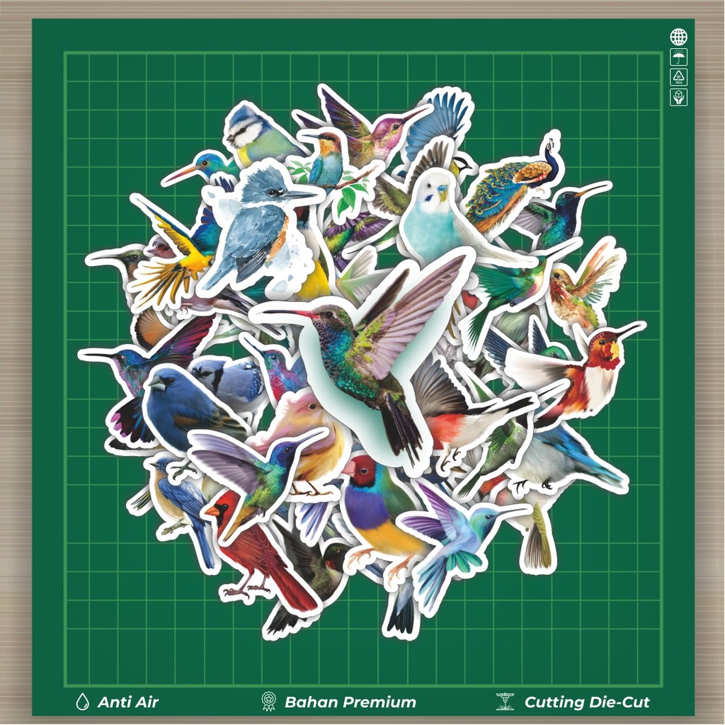 

HOT 50 PCS STIKER Stiker Colorful Birds Series [Seri Burung Berwarna-warni] Stiker Fashion Cars Decal Dingin Kartu Album Custom Vinyl Anti Air- Sticker Aesthetic Buku Journal Koper Casing HP Tablet Laptop Helm Motor Botol Minum
