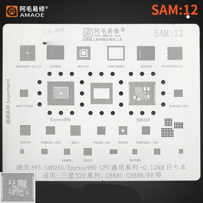 Plat Cetakan Exynos990 Sam 12 Amaoe Original Bga Cpu Samsung