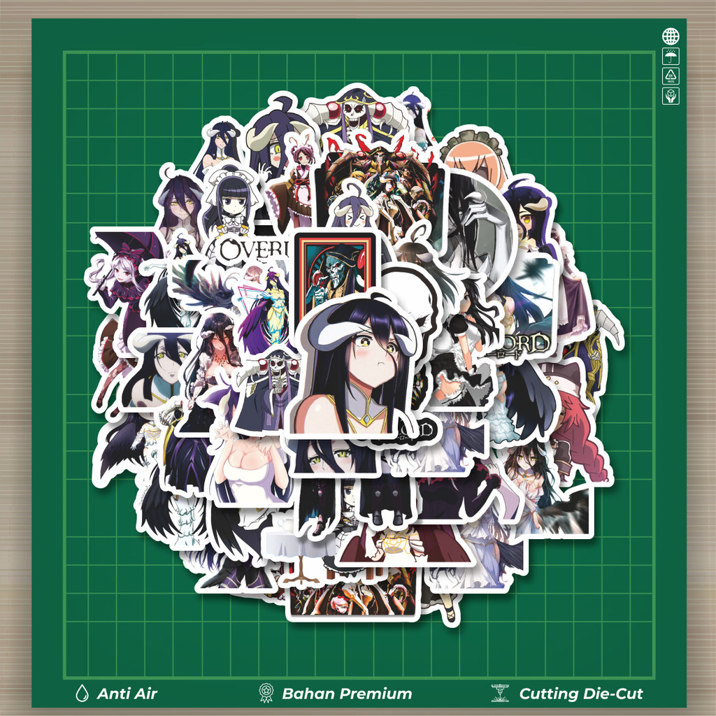 

HOT 50 PCS STIKER Anime Series Overlord Mix 1 Fashion Cars Decal Dingin Kartu Album Custom Vinyl Anti Air- Sticker Aesthetic Buku Journal Koper Casing HP Tablet Laptop Helm Motor Botol Minum