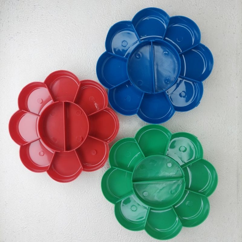 

(1 Pcs) Piring Cat Air Warna Plastik / Palet Lukis