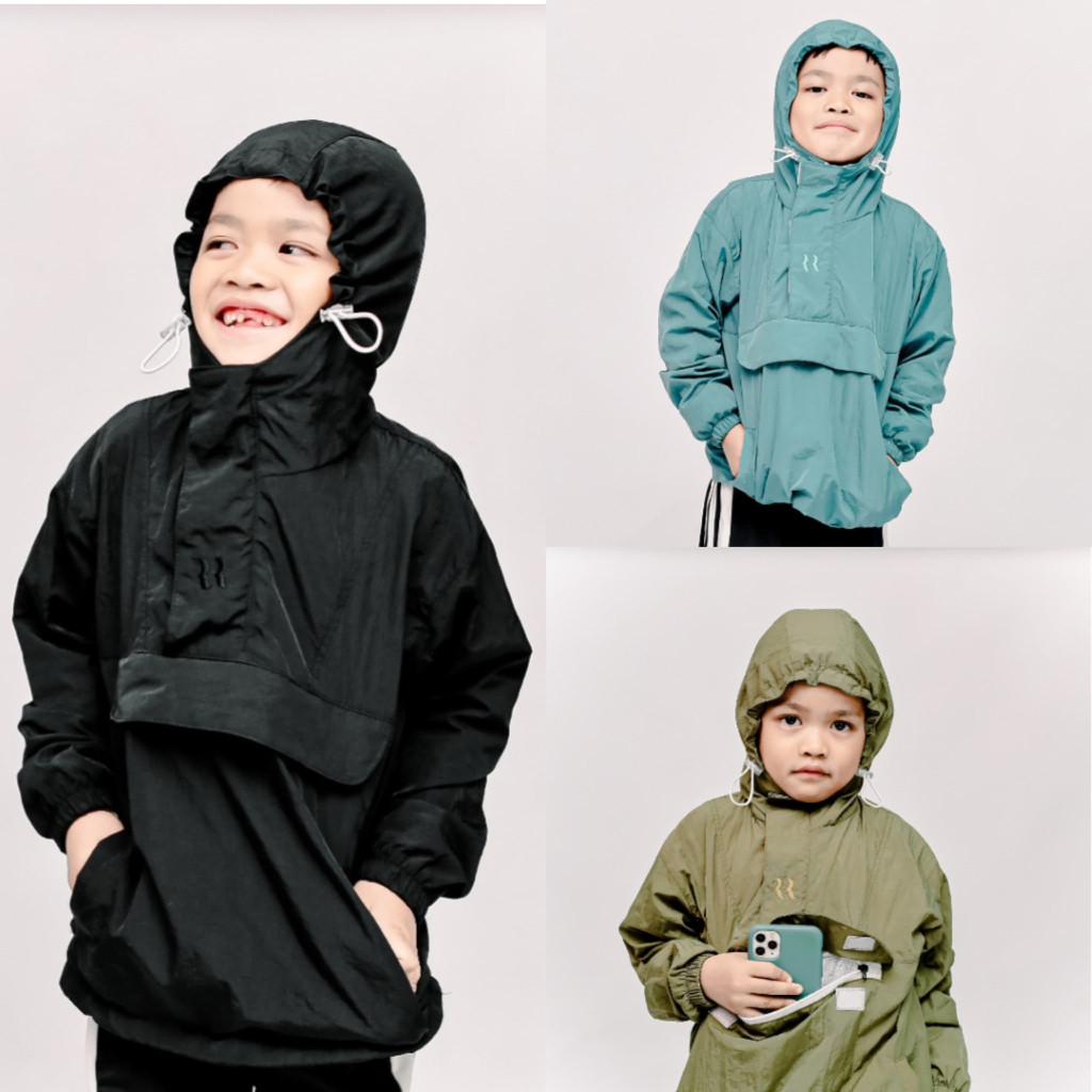 GONDANGSTORE Jaket cagoule rough anak jaket parasut anak rough racoon nylon