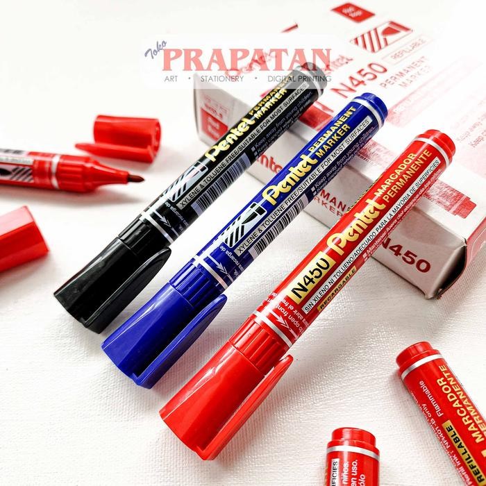 

Pentel Permanent Marker N450 | Spidol Permanen - BLUE