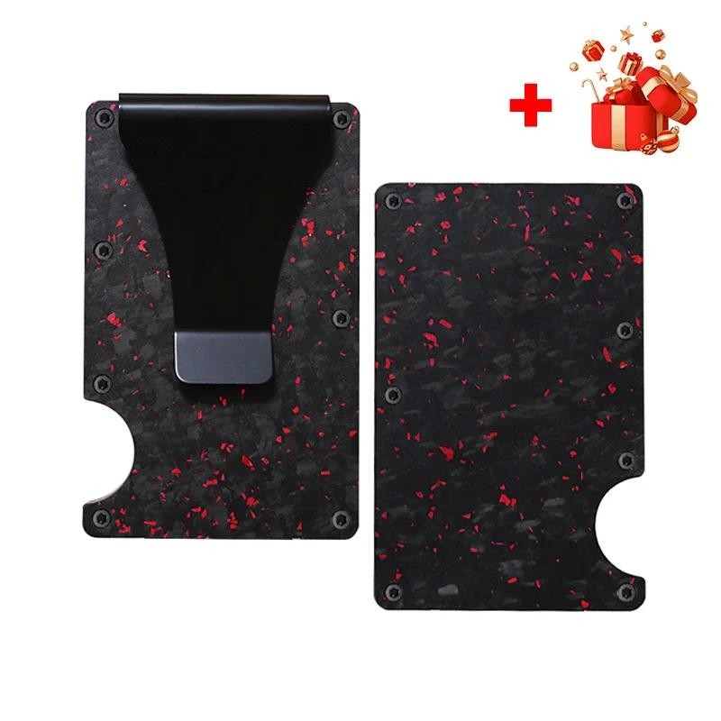 

Carbon Fiber Minimalist Slim Credit Card Holder Wallet Carteira for Men Cartera Tarjetero Hombre RFID Cashback Cardholder Case