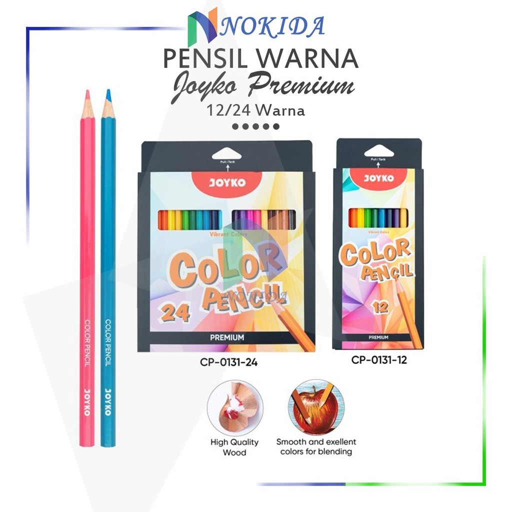

Pensil Warna Premium Joyko CP-0131 | 12 / 24 Warna | Color Pencil Anak Sekolah / Gambar