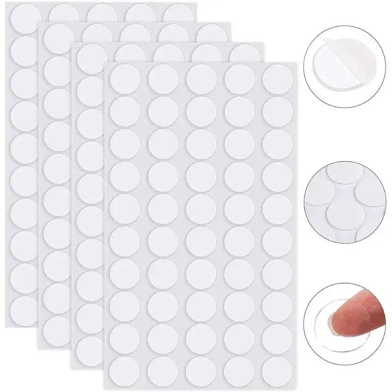 

100pcs 1/1.5/2cm Double Sided Tape Stickers Removable Round Clear Sticky Tack No Trace Small Stickers for Festival Decoration