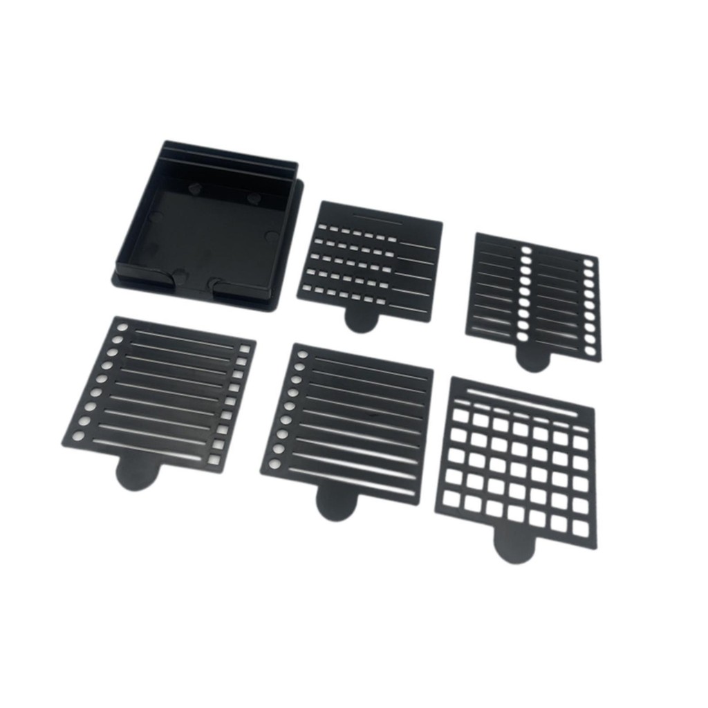 

Sticky Note Holder with 5Pcs Stencil Business Card Holder Note Dispenser Box