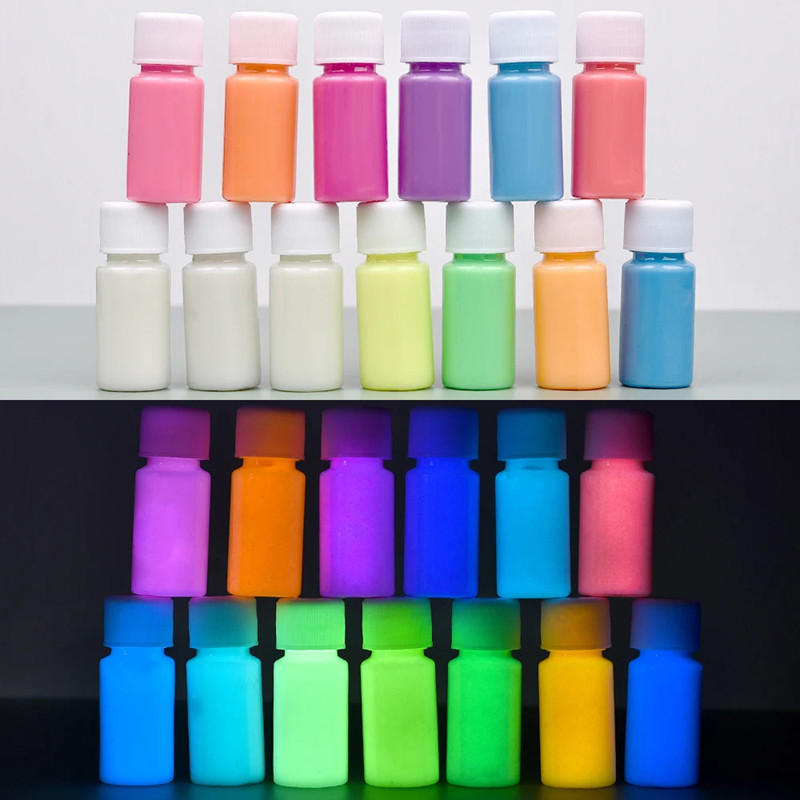 

20/30g Fluorescent Pigment Long-Lasting Luminous Paints Auto Glow Glow In Dark Acrylic Paints For Artwork Party Supplies 2025