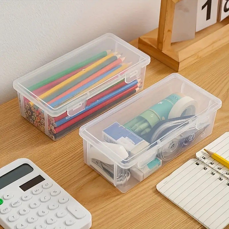 

Large capacity pencil case, transparent oil painting stick, crayon storage box, color pencil, watercolor marker storage box