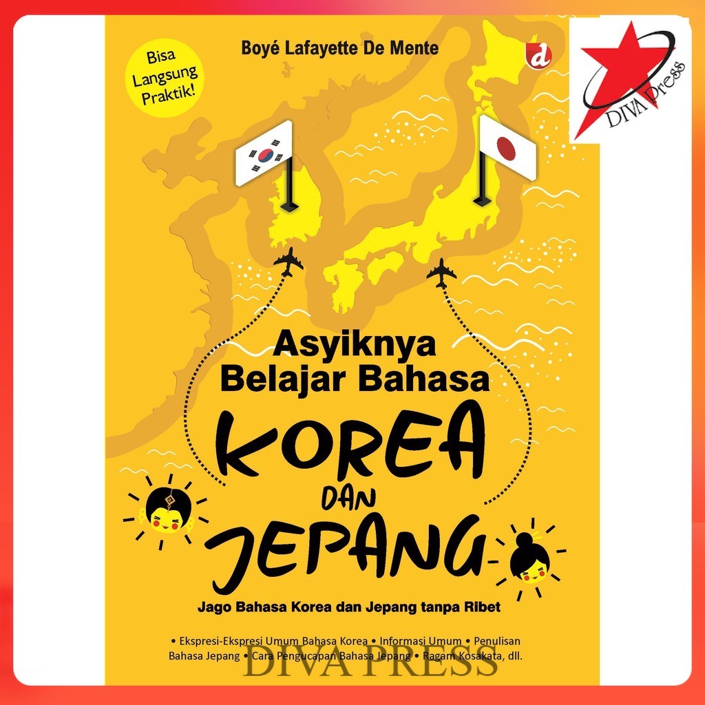 Buku Asyiknya Belajar Bahasa Korea dan Jepang - DIVA Press
