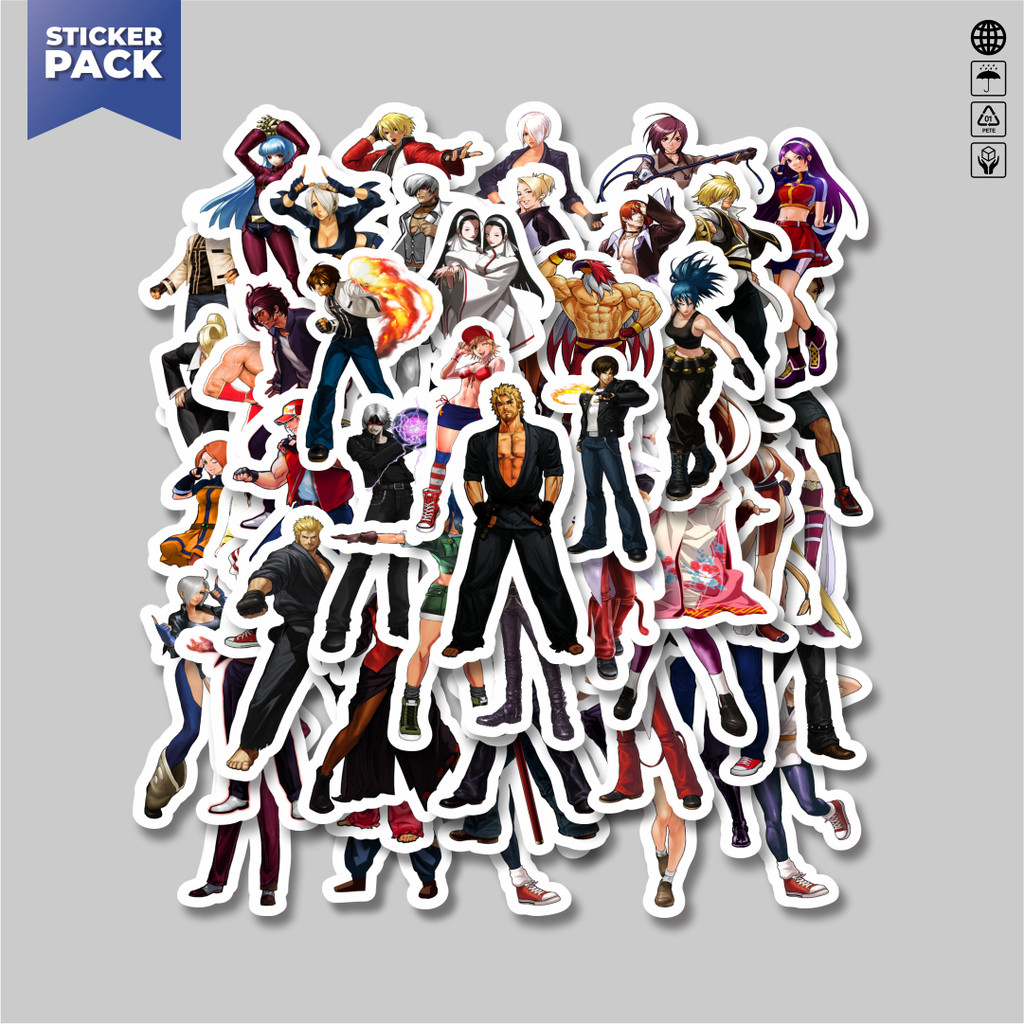 

[100PCS]Stiker Pack Stiker Game Series King Of Fighter Character Mix 4 Aesthetic Vinyl Anti Air Dekorasi Sticker Laptop Buku Journal Koper Helm Casing HP Gitar Helm Skateboard