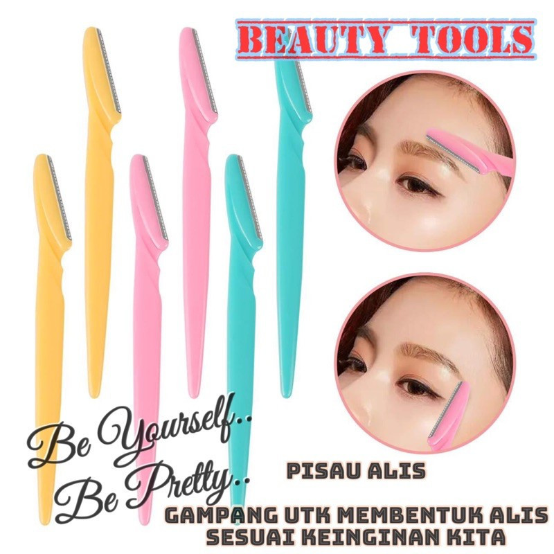 Pencukur alis / gunting alis + pencukur alis 2 in1 / gunting cukur alis set/gunting cukur alis denga