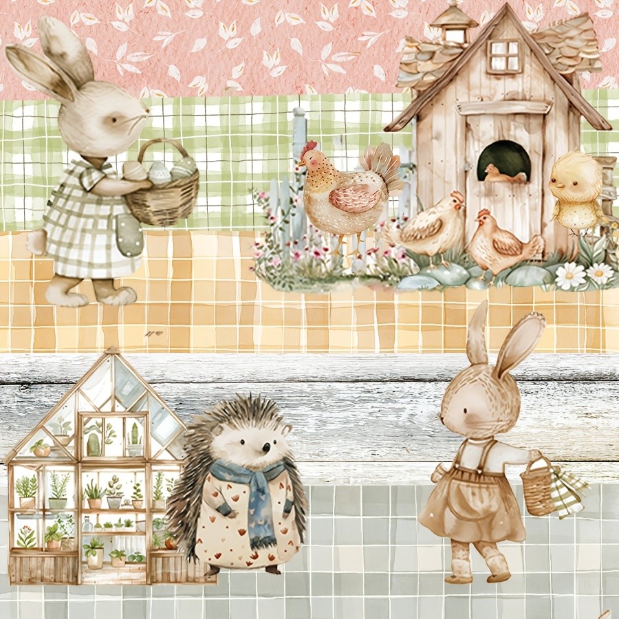 

JAIIMAN 22Sheets(150+Non Diecut Stickers and 16pc Background Paperpad)Easter,for Party DIY, Bottle, Paper Craft, Junk Journal