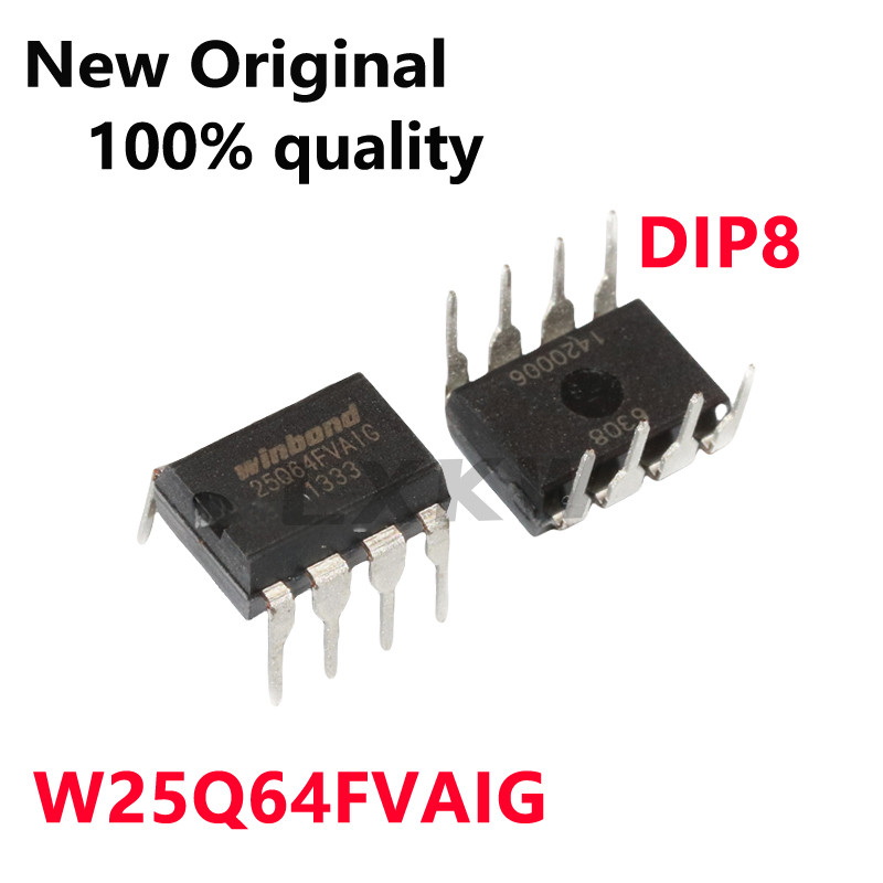 (5-10piece) New W25Q64FVAIG 25Q64FVAIG DIP-8 Motherboard BIOS  ip In Stock