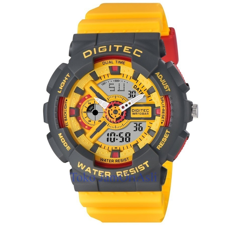 Promo Original Digitec DA-2020T Jam Tangan Pria Double Time DA2020T 2020 2020T Garansi Resmi 1 Tahun