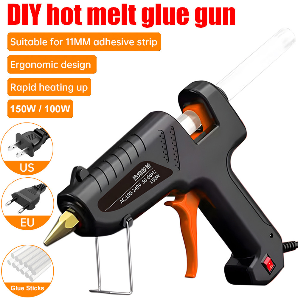 150W 100W Industrial Grade Hot Melt Glue Gun DIY Hot Melt Gun With 10Pcs Glue Stick Handmade Small G
