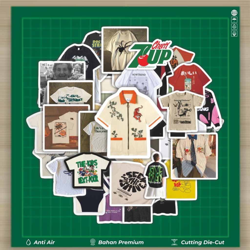 

HOT 50 PCS STIKER Stiker T-Shirt V4 Stiker Fashion Cars Decal Dingin Kartu Album Custom Vinyl Anti Air- Sticker Aesthetic Buku Journal Koper Casing HP Tablet Laptop Helm Motor Botol Minum