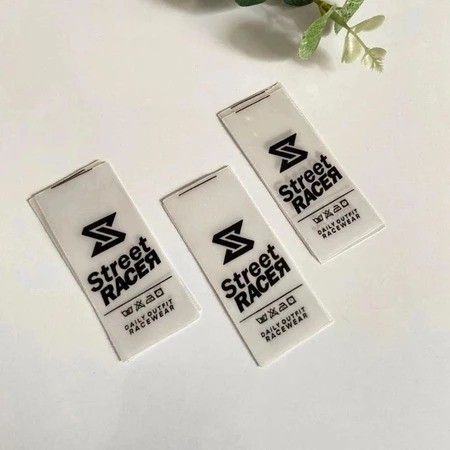 

LABEL SATIN CUSTOM satin lokal/label sablon/satin printing/label baju murah/panjang 160M/satin label