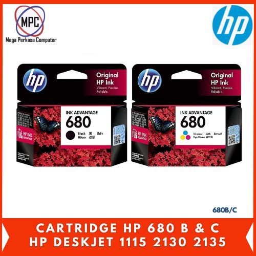 Cartridge HP 680 Black Color Hp Deskjet 1115 2130 2132 2135 Original
