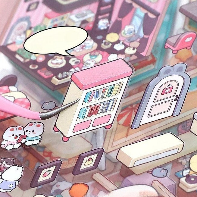 

6 Set Sticker 3D Miniatur - Koleksi Scene Unik Untuk DIY Scrapbook (Harga Terbaik!)