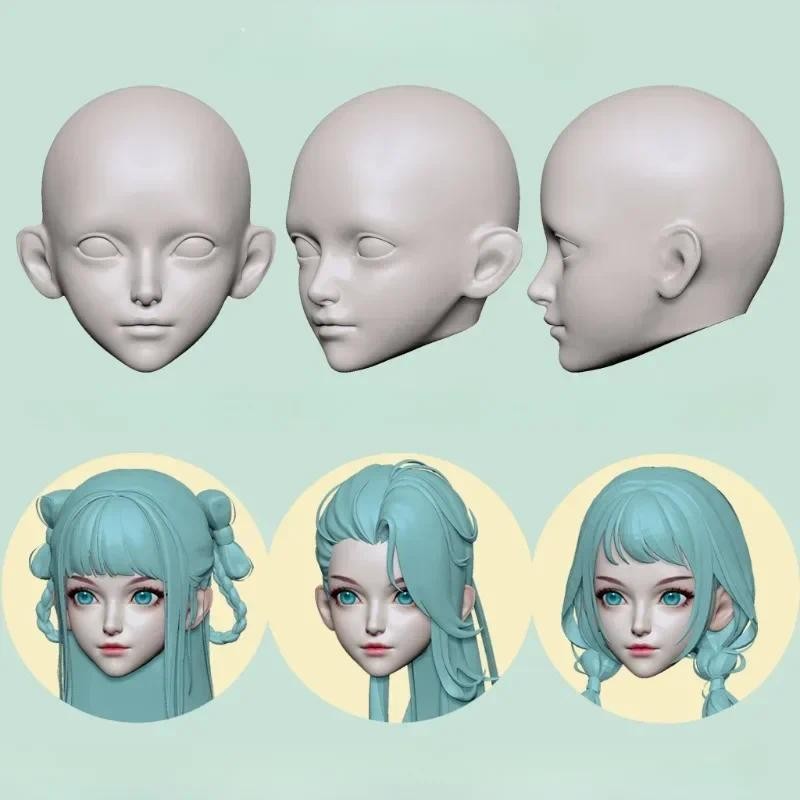 

2.1-4cm Face Size Polymer Clay Transparent Silicone Mold DIY Ultra Light Clay Baby Face Model Sculpture Modeling Manual Mold