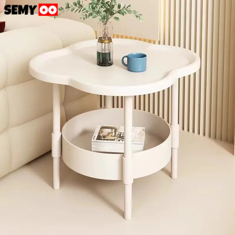 SEMYOO Kopi Meja Minimalis Modern Meja Kamar Nakas Meja Sudut Plastik