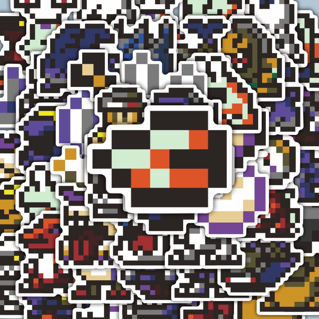 

100PCS Lucu Stiker Pixel Digimon V8 Stiker Aesthetic Stiker Anti Air Stikers Berperekat Waterproof sticker decal buat Motor Helm Buku Journal Koper Casing HP Laptop Botol Minum Hadiah anak