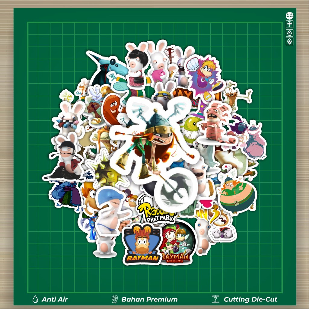 

HOT 50 PCS STIKER Stiker Game Series Rayman Universe Karakter Mix Stiker Fashion Cars Decal Dingin Kartu Album Custom Vinyl Anti Air- Sticker Aesthetic Buku Journal Koper Casing HP Tablet Laptop Helm Motor Botol Minum
