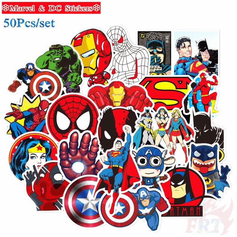 

Marvel & DC - Series 01 Stikers 25Pcs/Set Q Super Hero Waterproof JDM DIY Decals Doodle Stikers