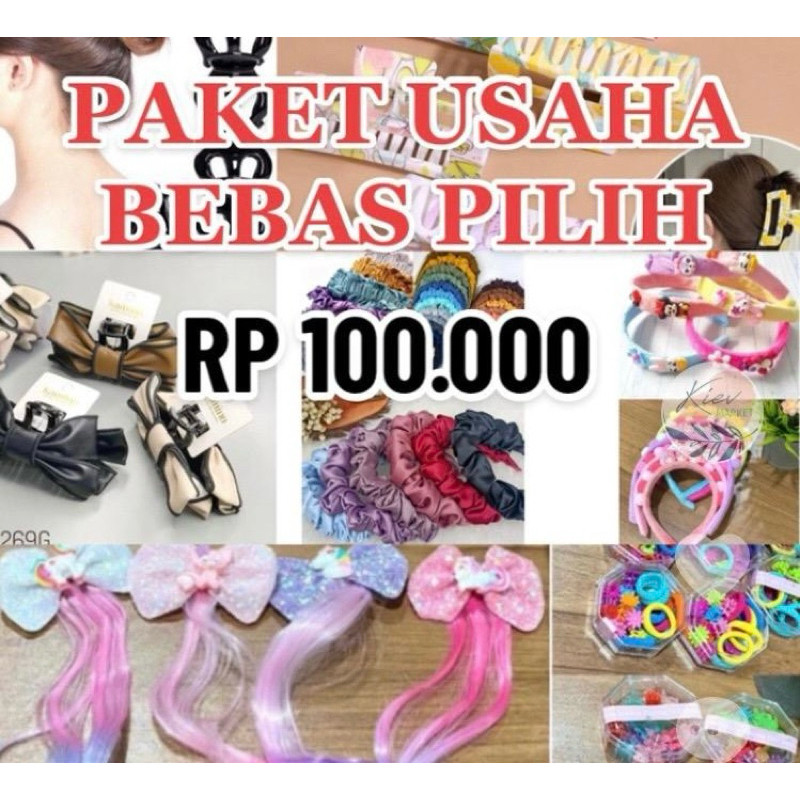 Paket Usaha Aksesoris Hair Rambut Wanita Aneka Macam