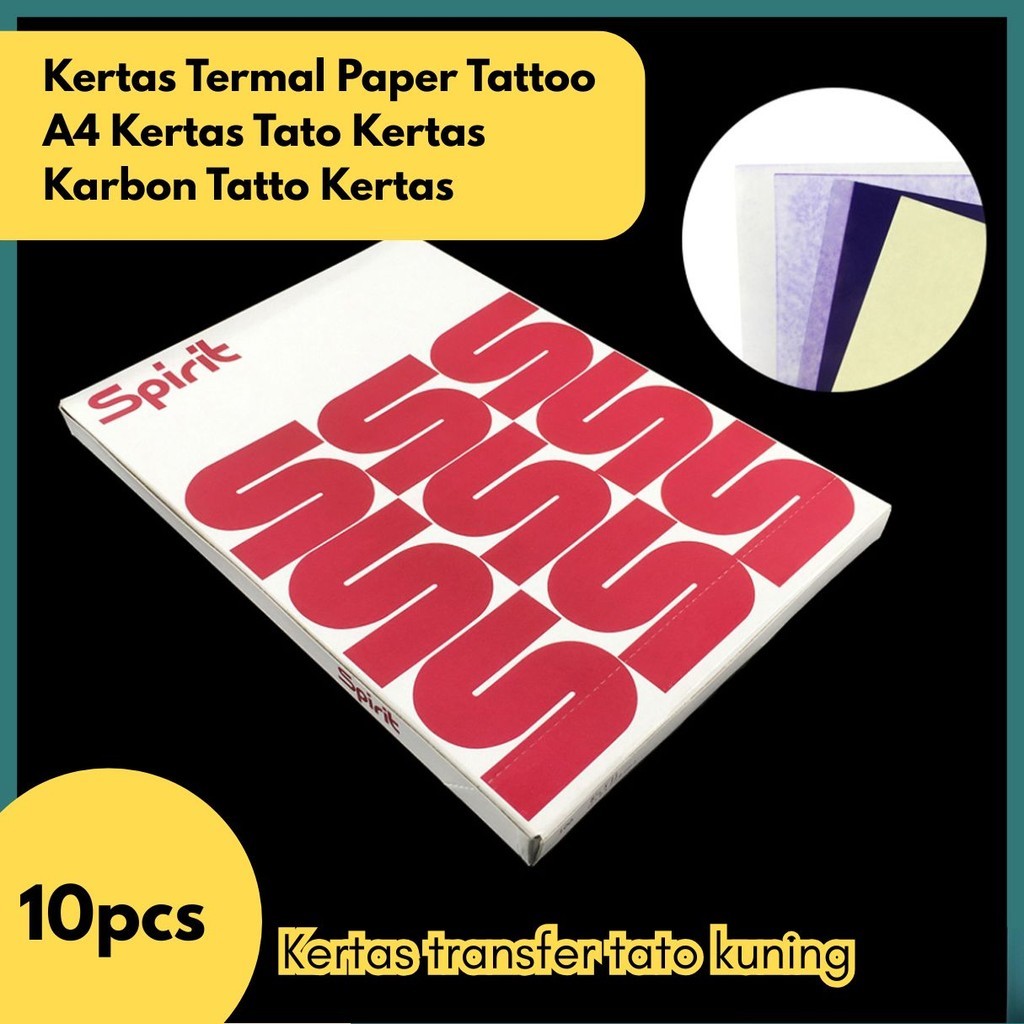

10pcs Kertas Termal Thermal Kertas A4 Karbon Tatto Tato Carbon Tracing Kertas Paper Tattoo Transfer Kertas BR184 Tatto