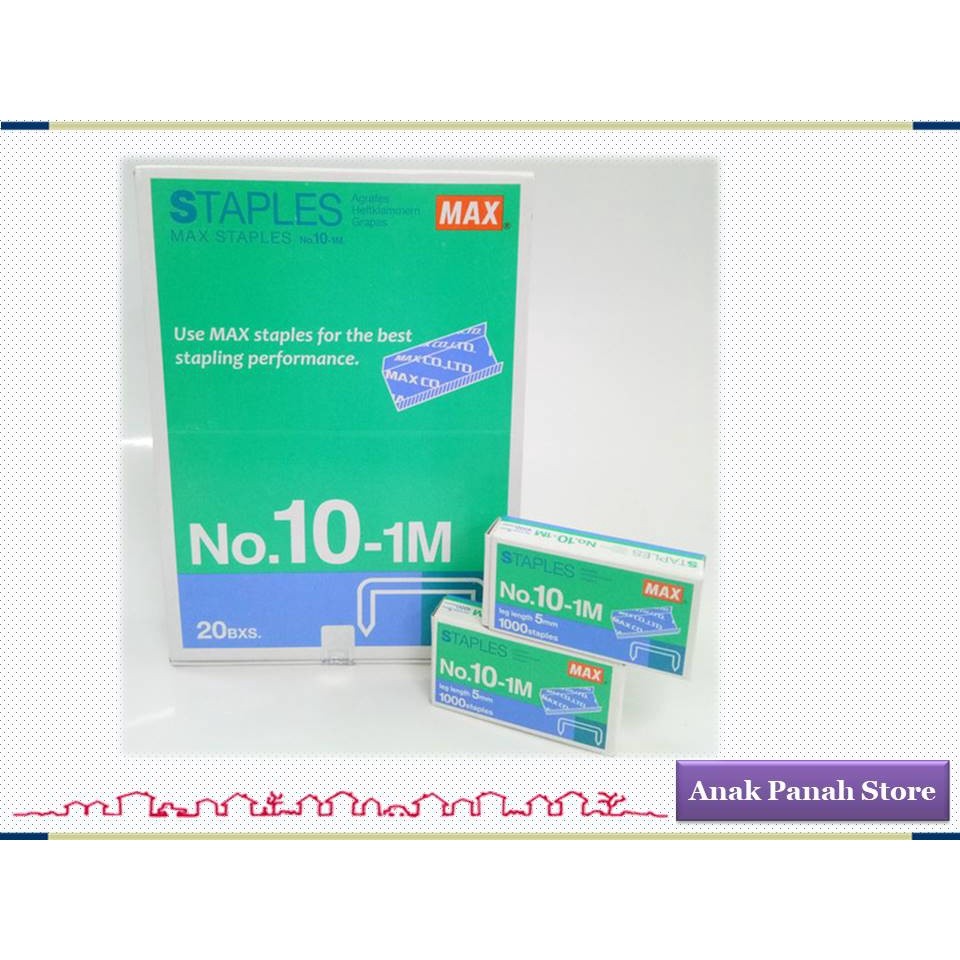 

Isi Staples Kecil Merk MAX No. 10 ( Isi 20 Box )