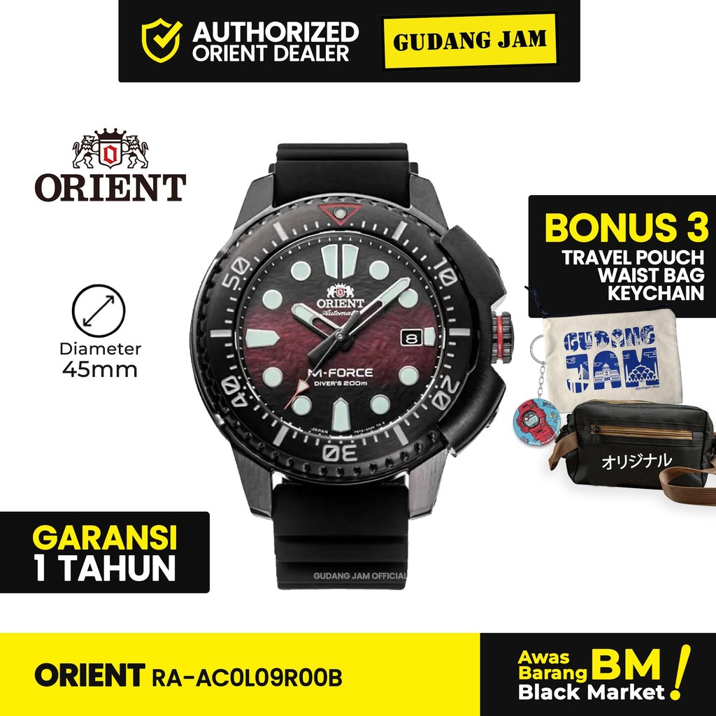 Jam Tangan Pria Orient RA-AC0L09R M-Force Mechanical Sports Red