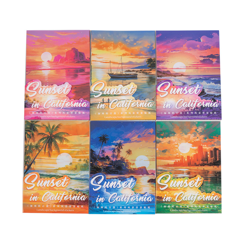 

6packs/Lot Sunset in California series retro paper message paper memo pad