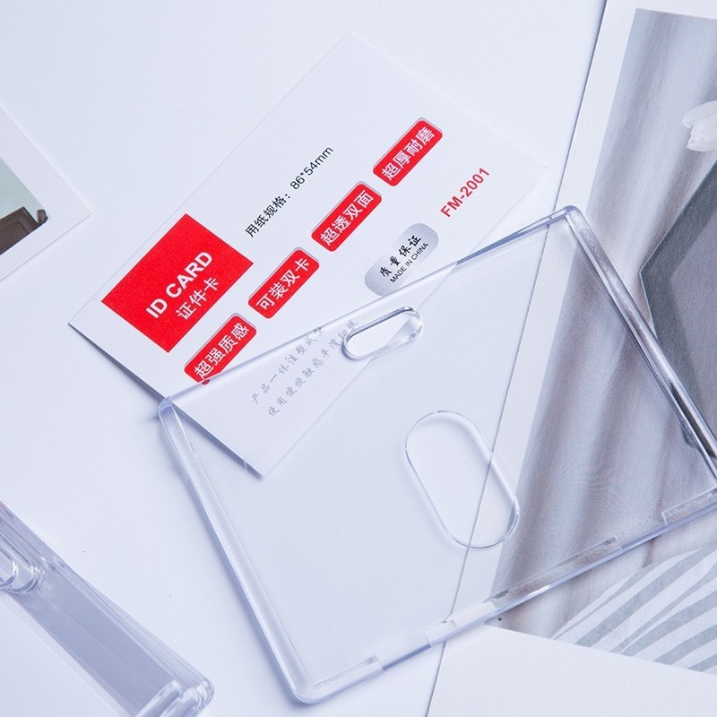 

Holder Id Card Acrylic 2 Sisi, Tempat Kartu Id Card Anti Lecet, Super Transparan & Tahan Lama, Cocok untuk Kantor & Event
