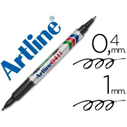 

SPIDOL ARTLINE 041T TWIN MARKER 041 T XYLENE FREE MADE IN JAPAN 0.4 MM DAN 1.0 MM DUAL TIP DUA MATA - Hitam