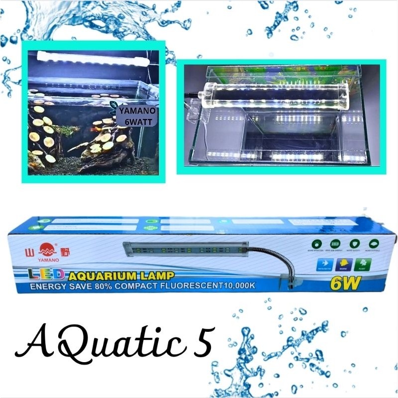 YAMANO 6WATT LAMPU LED JEPIT AQUARIUM AQUASCAPE