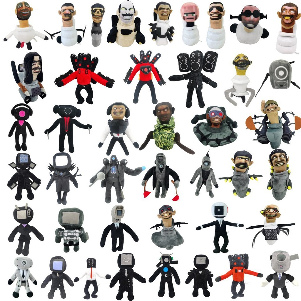 44pcs Plush Toys Cameraman TV Man  Plushies Stuffed Toy Novel Skibidi Speaker Skibidi Toilet Plush S