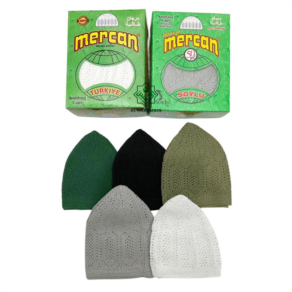 Peci Kopiah Songkok Mercan Rajut Polos 1 Lusin Asli Original Turkey Turki Oleh Oleh Haji Dan Umroh