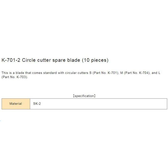 

SPAREBLADE KANZAWA K701-2 ISI 10PCS UNTUK K701 DAN K703