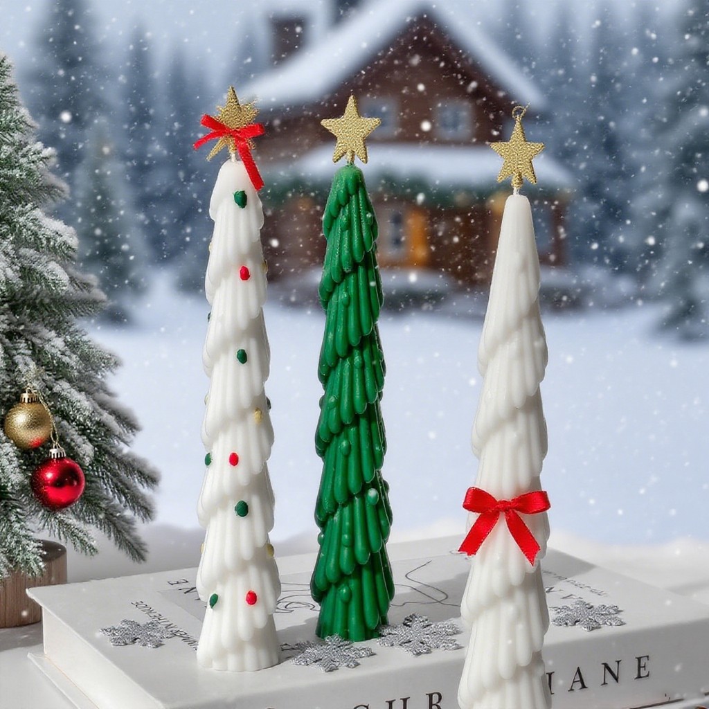 

Christmas Tree Aromatherapy Candle Silicone Mold for DIY Christmas Candle Decor Ornaments Handmade Holiday Crafts Mould