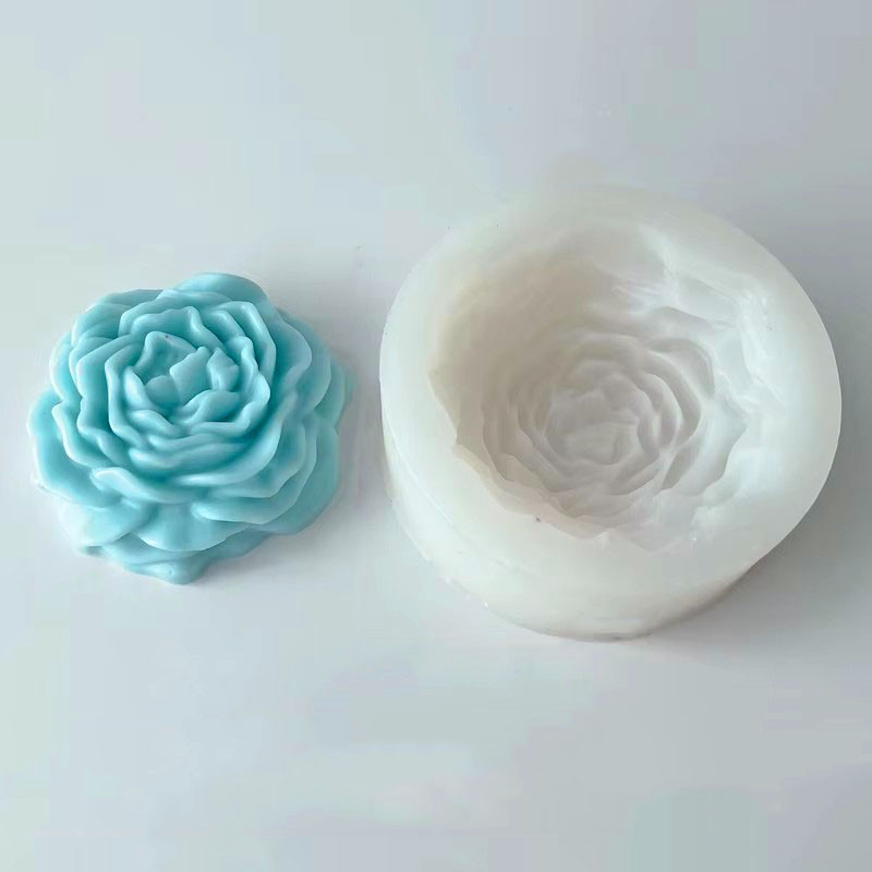 

New Rose Peony Silicone Candle Mold 3D Flower Soap Handmade Crafts Gypsum Resin Chocolate Cake Baking Mold Wedding Decoration