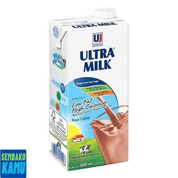 

Ultra Milk Low Fat Cokelat 1000 ml - Susu