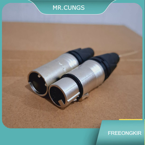 [ SEPASANG ] KONEKTOR XLR BMA JEK SOKET CANON MALE - FEMALE CANON