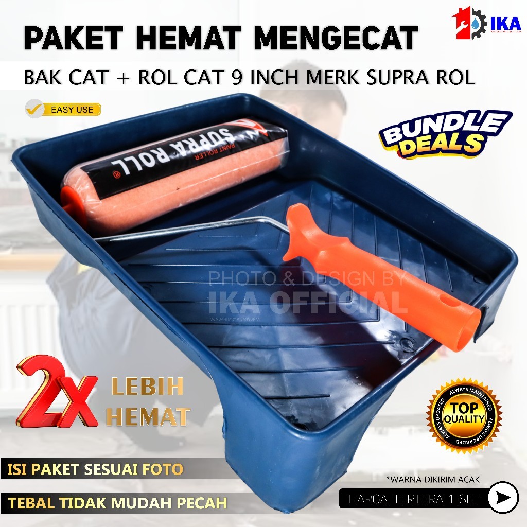 Paket Bak Cat Tebal Kaki Luar SUPRA Berkualitas Tebal Lentur & Bagus/ Bak cat miring / Baskom Roller