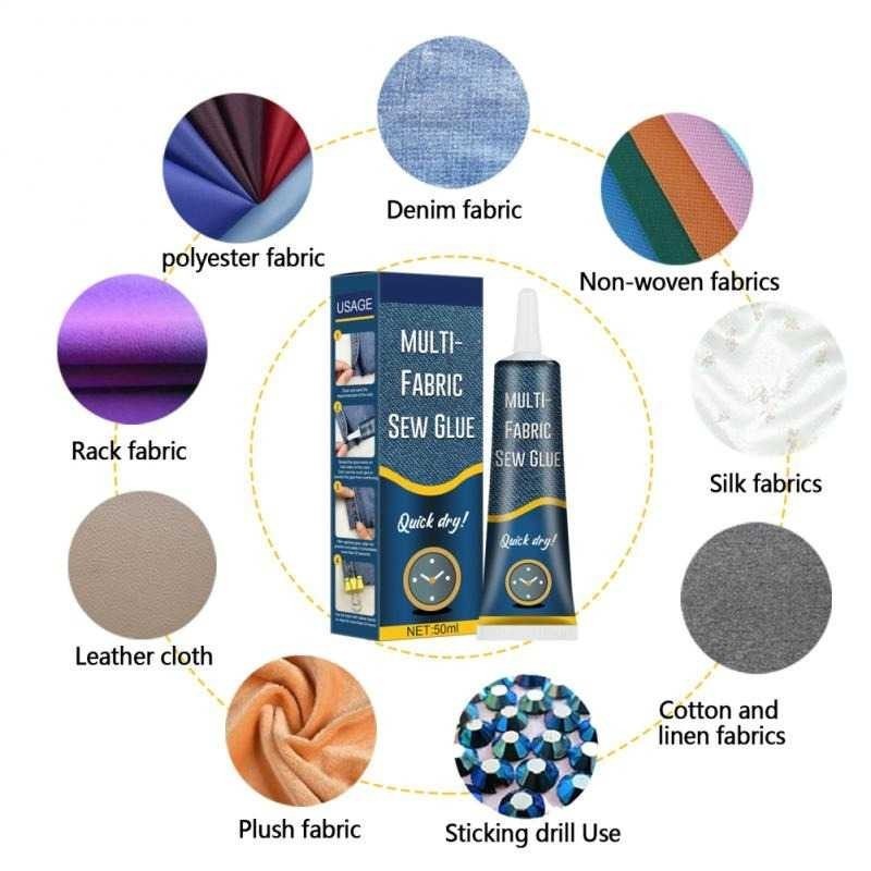 

AGNGSTR Jue-Fish Cairan Liquid Lem Perekat Kain Kulit Sew Glue 50ml - js009