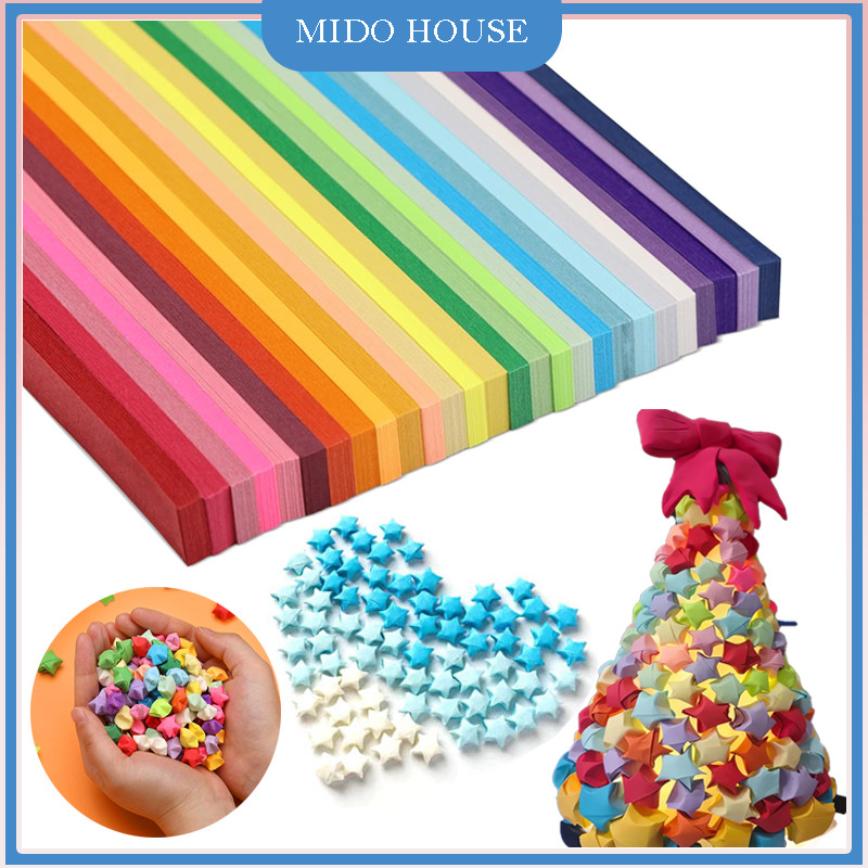 Kertas Origami Bintang 540 Pcs/ Kertas Origami Bintang Warna Origami / Origami Kertas Berwarna DIY