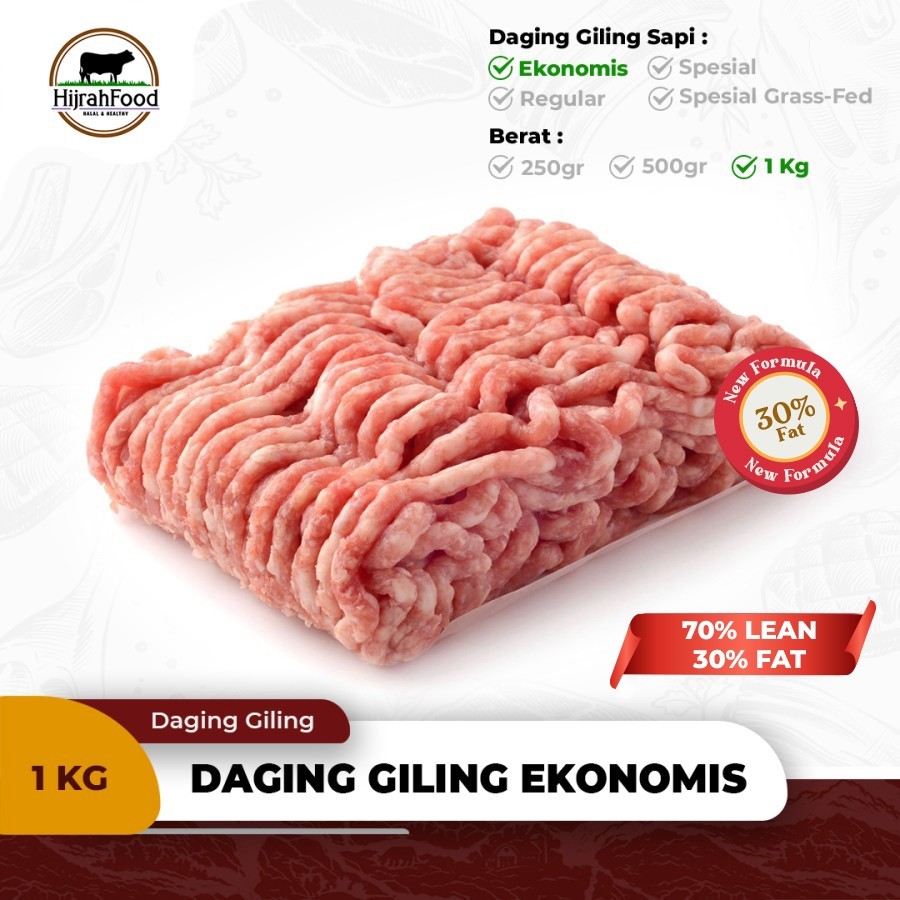 

Hijrahfood Daging Giling Sapi | Minced Ground Beef - EKONOMIS - 1 kg