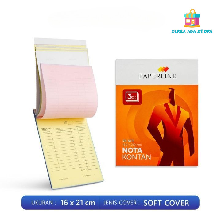 

Paperline Buku Nota Kontan Besar 3 ply B3 NCR 160 x 210 mm - SAS88