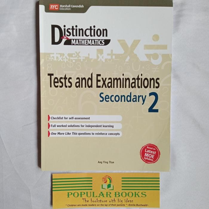 

Distinction in Mathematics : Tests and Examinations Secondary - Secondary 2