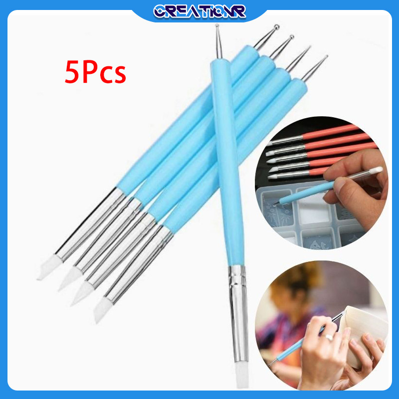 

Set Alat Tanah Liat 5pcs/Alat Sculpting Silicone Profesional/Perlengkapan Kerajinan Gerabah/Clay Sculpting Silicone/Dapat Digunakan Berulang Kali